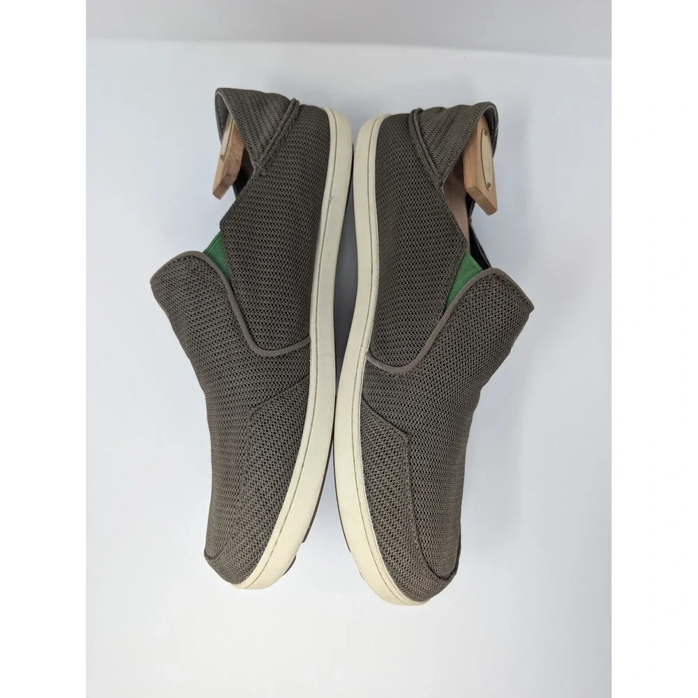 Olukai Men's‎ Nohea Mesh Shoes 12 Mustang Brown Breathable Drop-in Heel